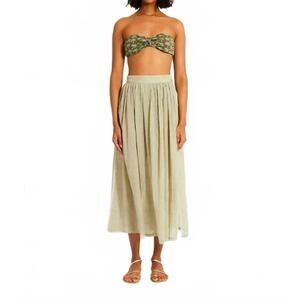 NEW LEMLEM freye midi skirt in nefas sage